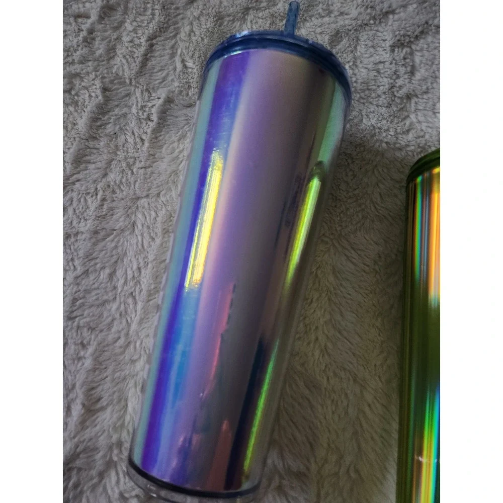 Starbucks Iridescent‎ Hologram Dome And Lime Green Dome Venti 24 Fl Oz Cold Cup